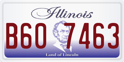 IL license plate B607463