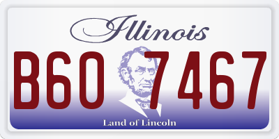 IL license plate B607467