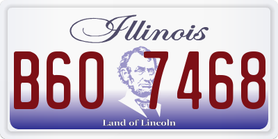 IL license plate B607468