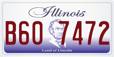 IL license plate B607472