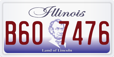 IL license plate B607476