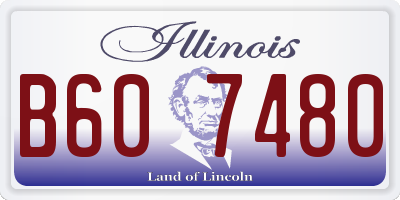 IL license plate B607480