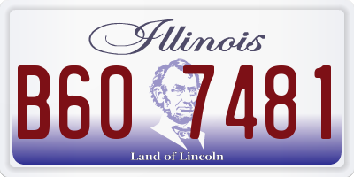 IL license plate B607481