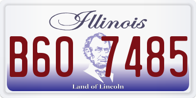 IL license plate B607485