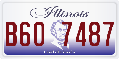 IL license plate B607487
