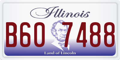 IL license plate B607488