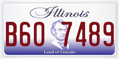 IL license plate B607489