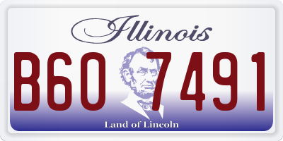 IL license plate B607491