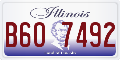 IL license plate B607492