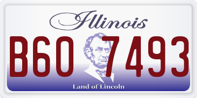 IL license plate B607493