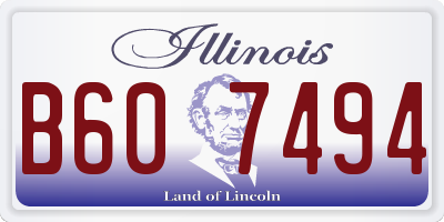 IL license plate B607494