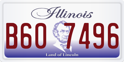IL license plate B607496