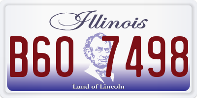 IL license plate B607498