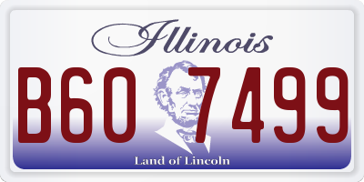 IL license plate B607499