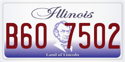 IL license plate B607502