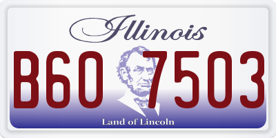 IL license plate B607503