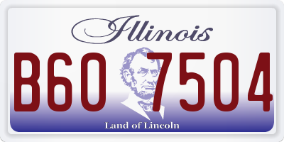 IL license plate B607504