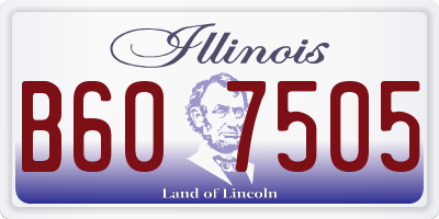 IL license plate B607505