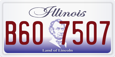 IL license plate B607507
