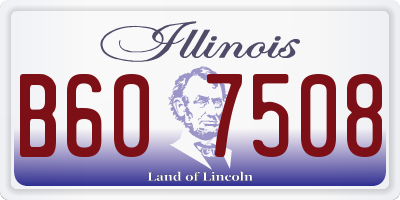 IL license plate B607508