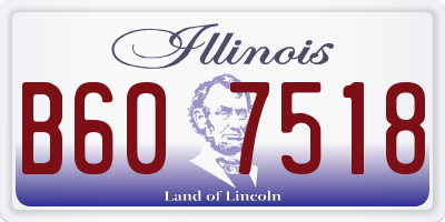 IL license plate B607518