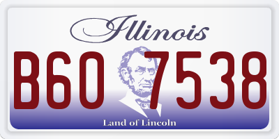 IL license plate B607538