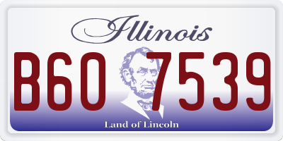 IL license plate B607539