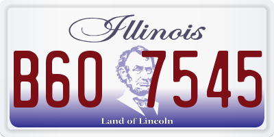 IL license plate B607545