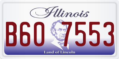 IL license plate B607553