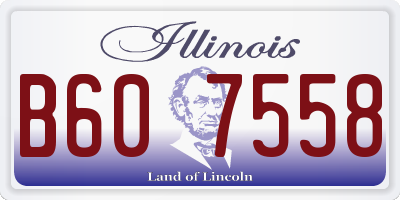 IL license plate B607558