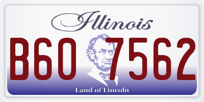 IL license plate B607562