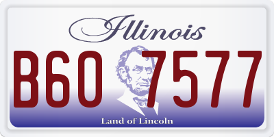 IL license plate B607577