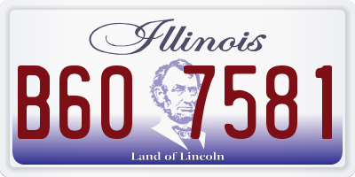 IL license plate B607581