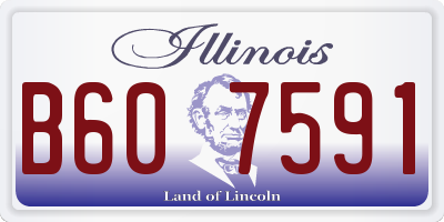 IL license plate B607591