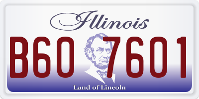 IL license plate B607601