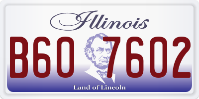 IL license plate B607602