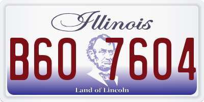 IL license plate B607604