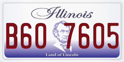 IL license plate B607605