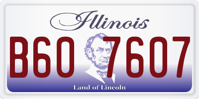 IL license plate B607607