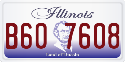 IL license plate B607608