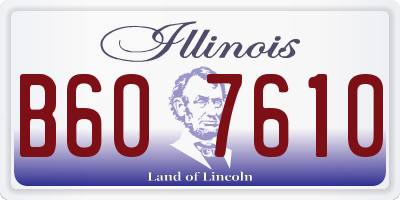 IL license plate B607610