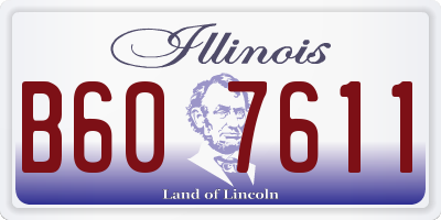IL license plate B607611