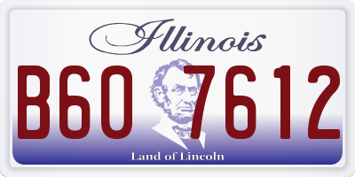 IL license plate B607612