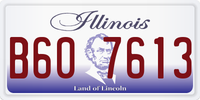 IL license plate B607613