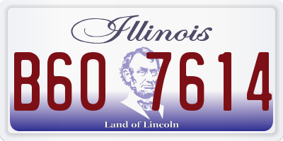 IL license plate B607614