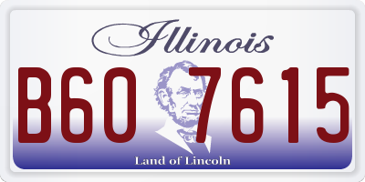 IL license plate B607615