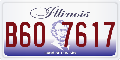 IL license plate B607617