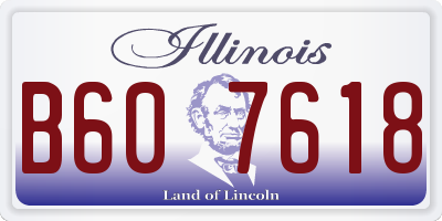 IL license plate B607618