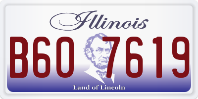 IL license plate B607619