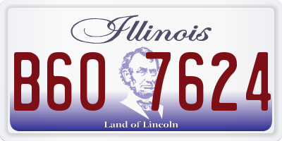 IL license plate B607624